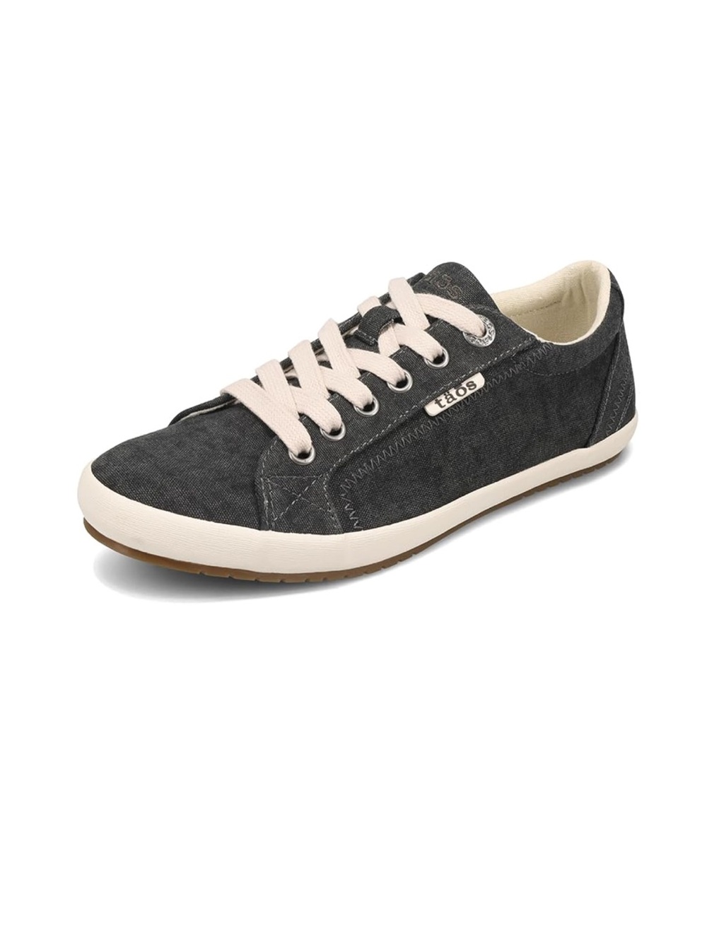 Taos Shoes Casual Canvas Sneakers Charcoal Gray Lace Size 9W
